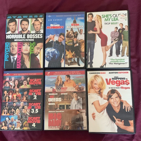 6 DVD Comedy Lot Jim Carey Scary Movie 1,2,3 and 4 Horrible Bosses - Picture 1 of 1
